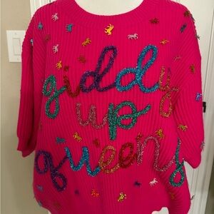 QUEEN OF SPARKLES Giddy Up Queens Sweater